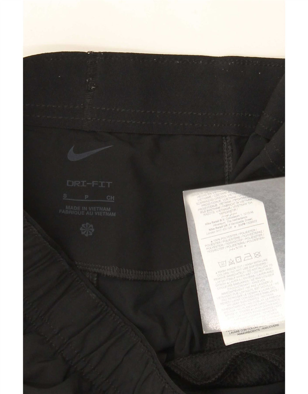 Nike Ženske Dri Fit Sportske Kratke Hlače UK 10 Mali crni poliester