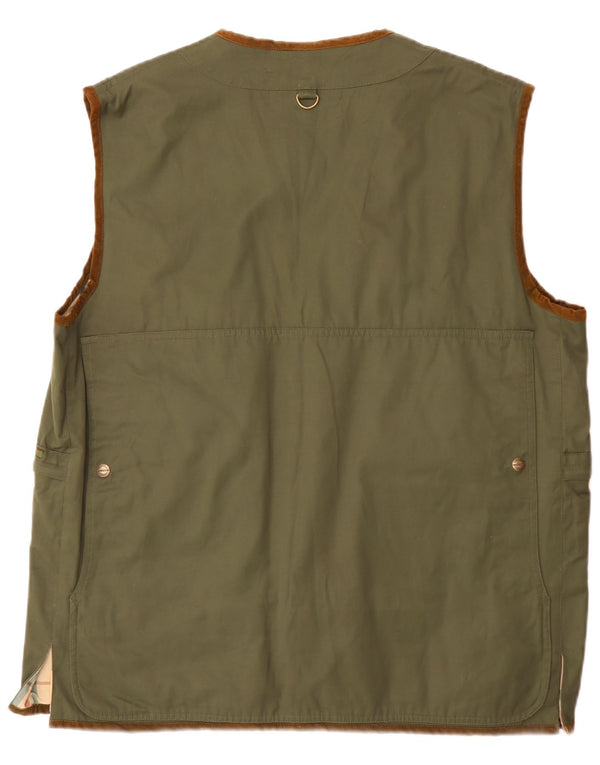 Univers Mens Utility Gilet UK 44 2XL Green Cotton Classic