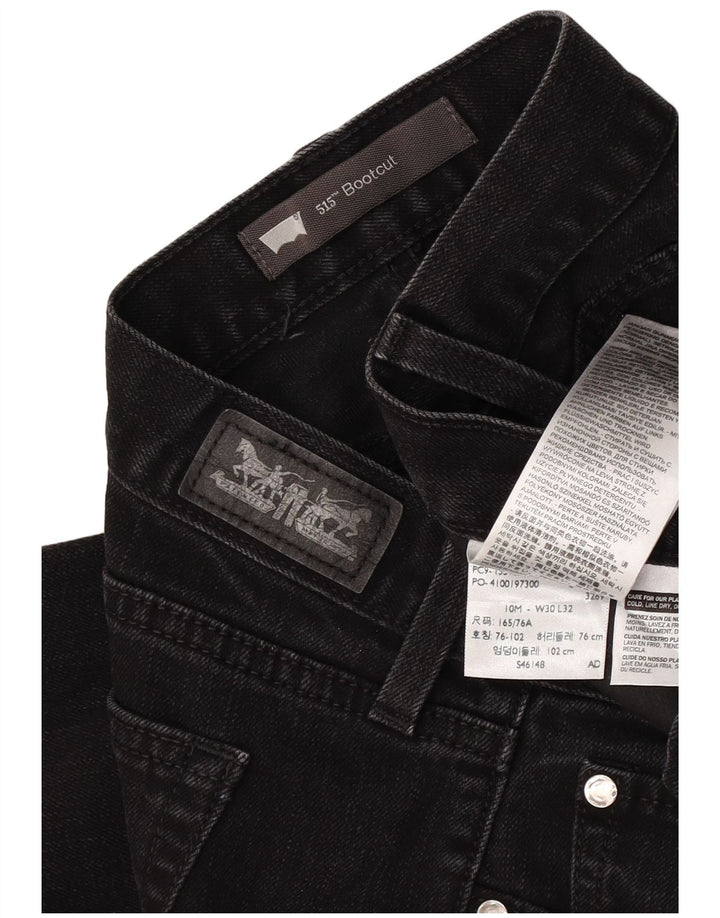 Levi's ženske 515 Bootcut traperice US 10 Large W30 L32 crni pamuk
