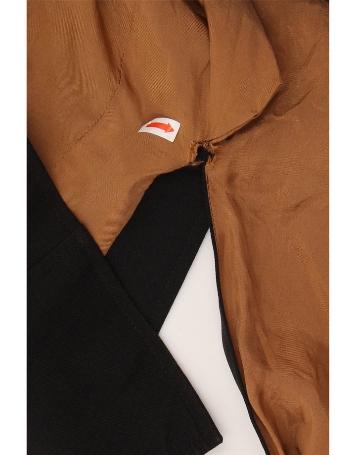 VINTAGE Ženska jakna sa 4 gumba UK 12 Srednji crni poliester