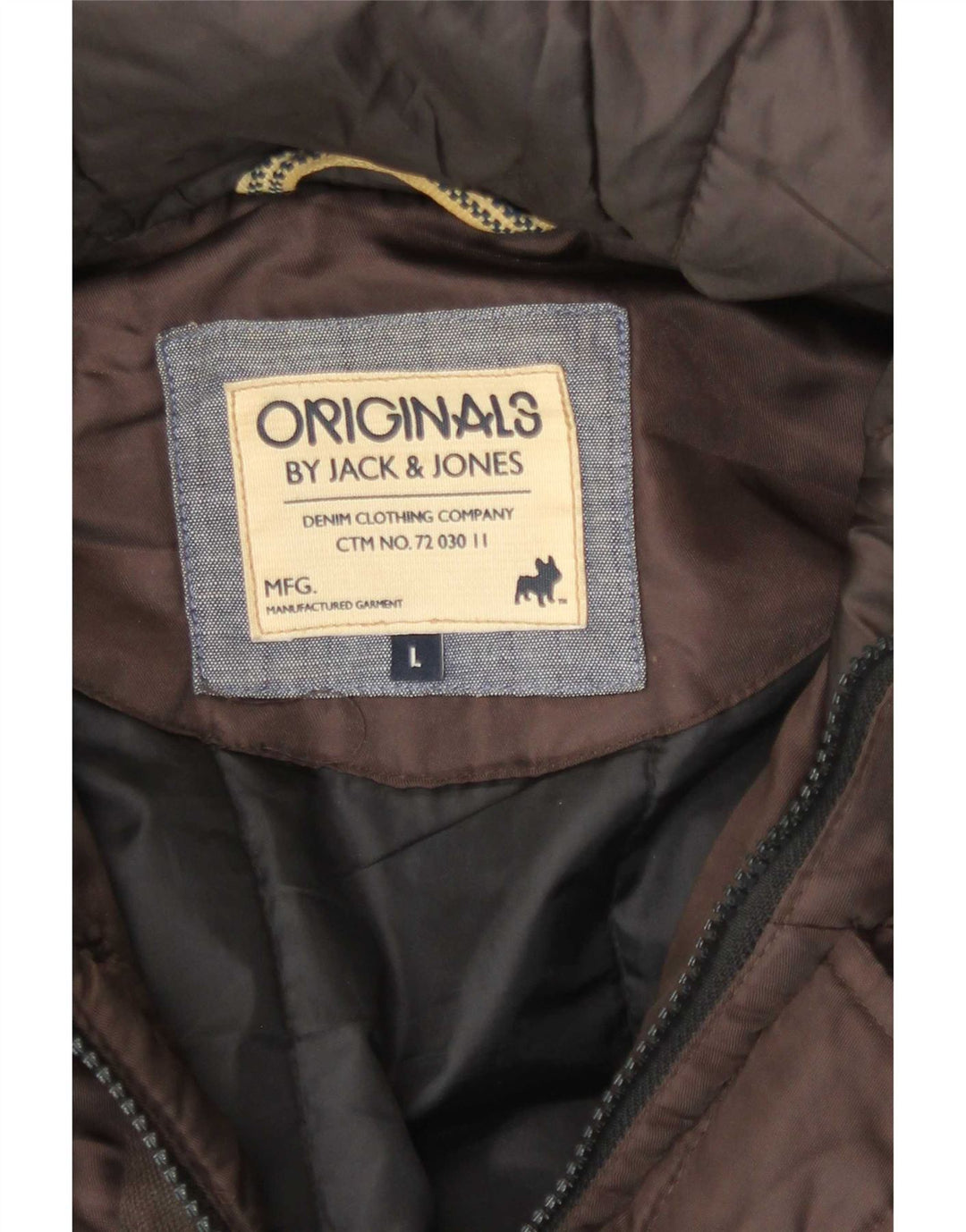 Jack & Jones muška bomber jakna s kapuljačom UK 40 Large Brown Polyester