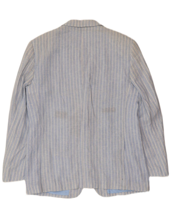 A.Basile Muška jakna s 3 gumba IT 50 Large Plavo prugasto platno