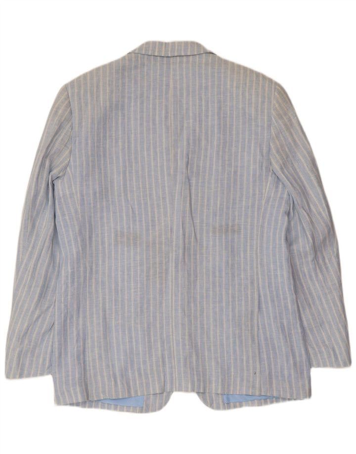 A.Basile Muška jakna s 3 gumba IT 50 Large Plavo prugasto platno