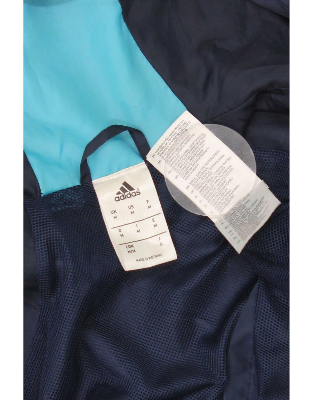 Adidas muška trenirka s kapuljačom, srednja jakna od tamnoplavog poliestera
