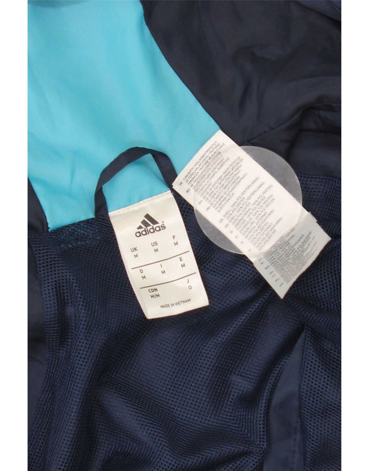 Adidas muška trenirka s kapuljačom, srednja jakna od tamnoplavog poliestera