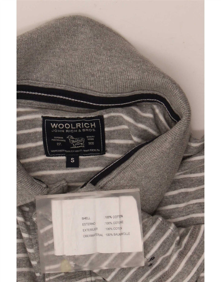 Woolrich muška polo majica na male sive pruge, pamuk