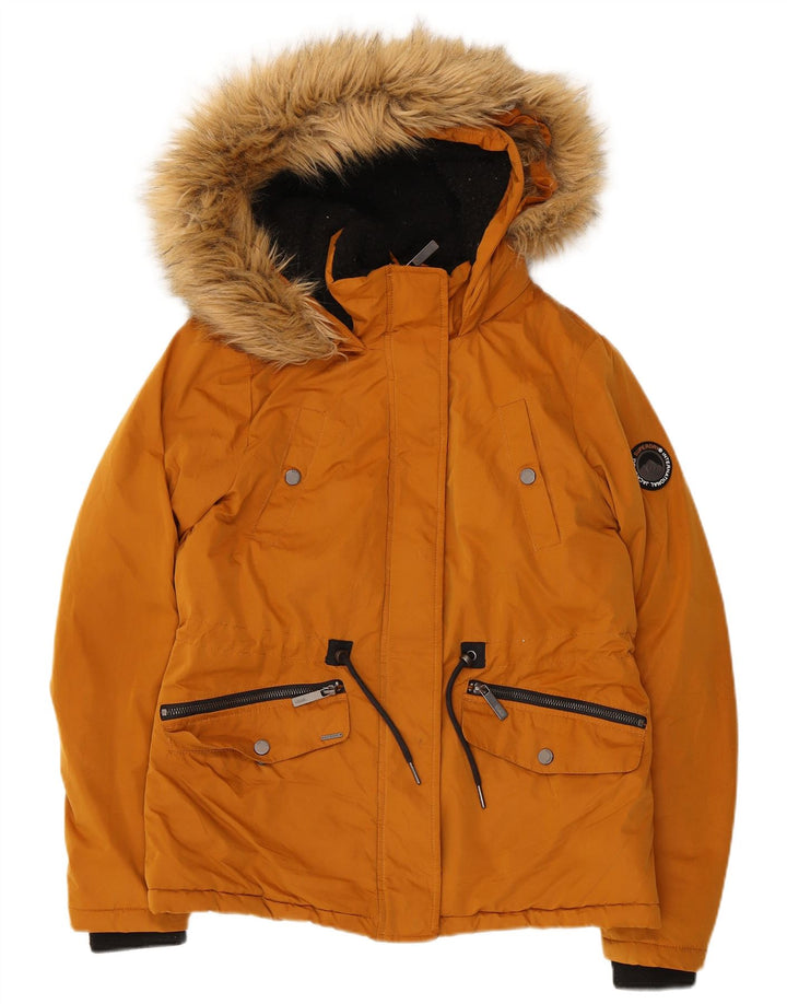 SUPERDRY ženska vjetrovka s kapuljačom UK 8 mali narančasti poliester