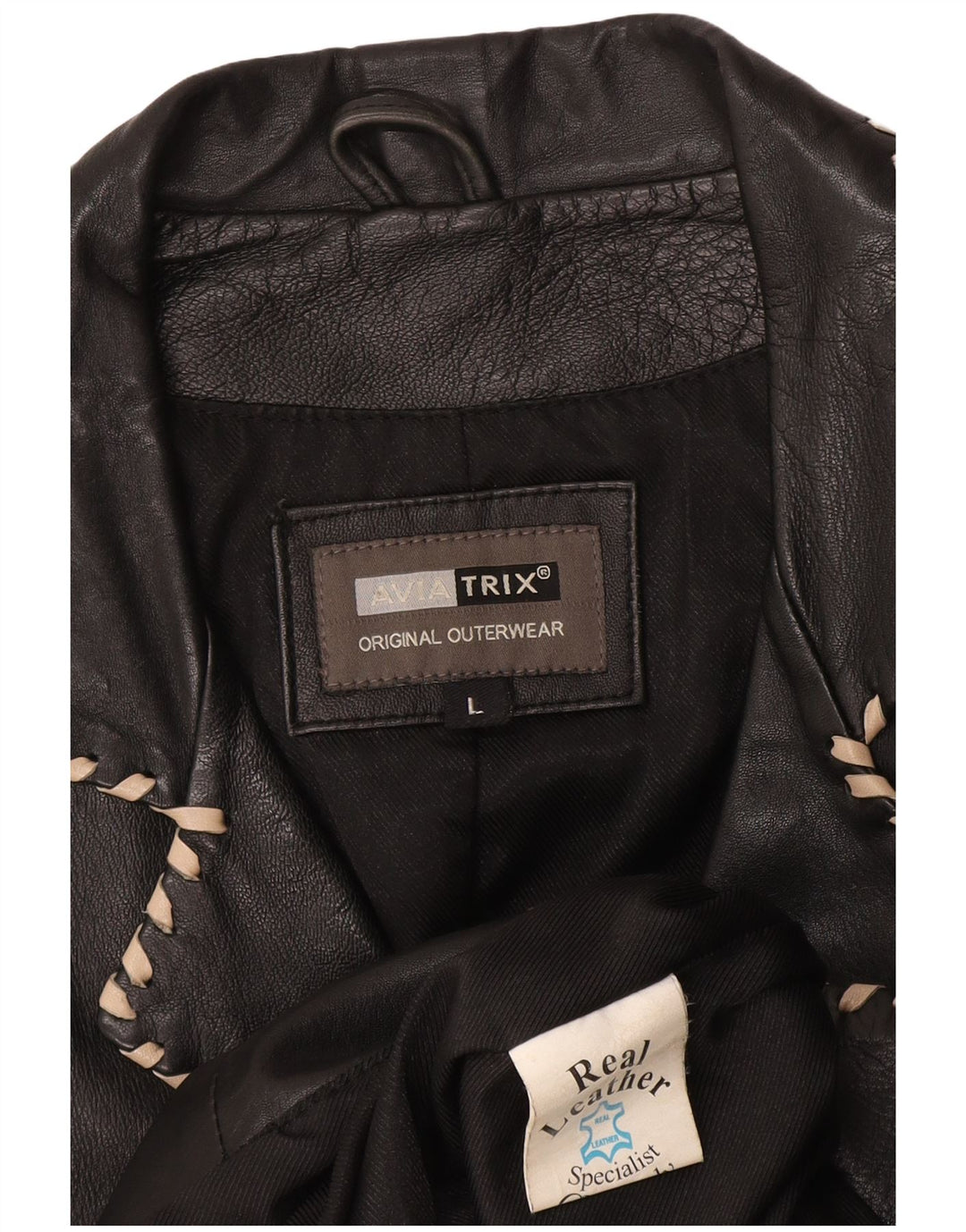 Aviatrix ženski kožni kaput UK 14 veliki crni kožni