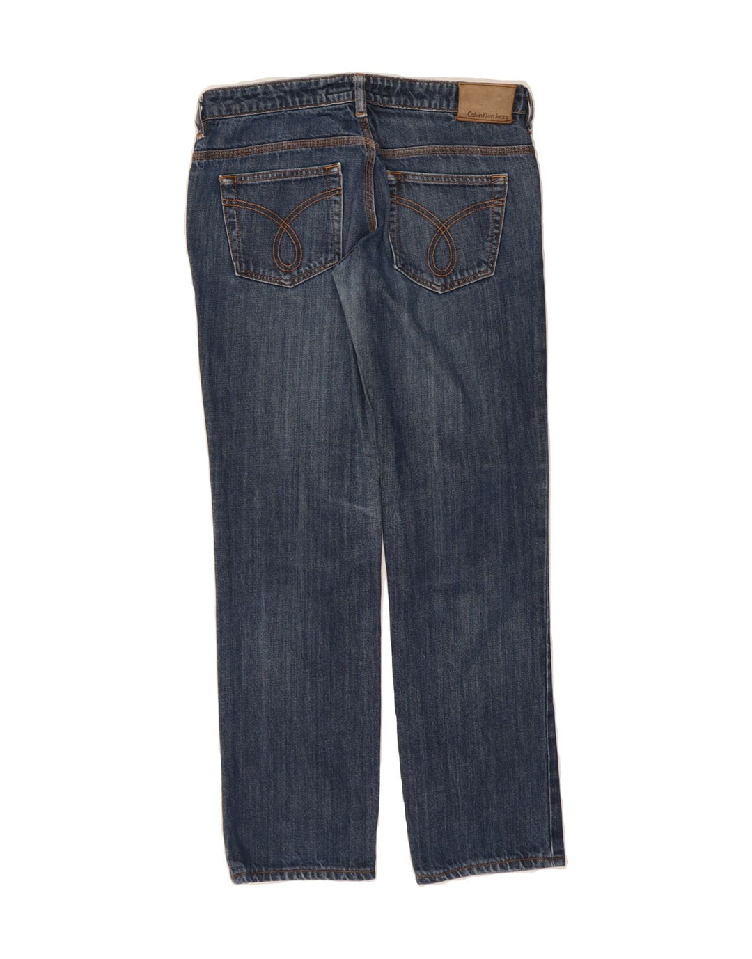 CALVIN KLEIN Womens Straight Jeans W30 L28 Navy Blue Vintage Calvin Klein and Second-Hand Calvin Klein from Messina Hembry 