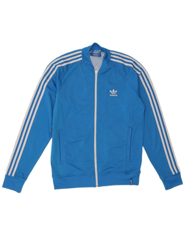Adidas muška trenirka s grafičkim motivima, gornja jakna IT 50 srednje plavi najlon