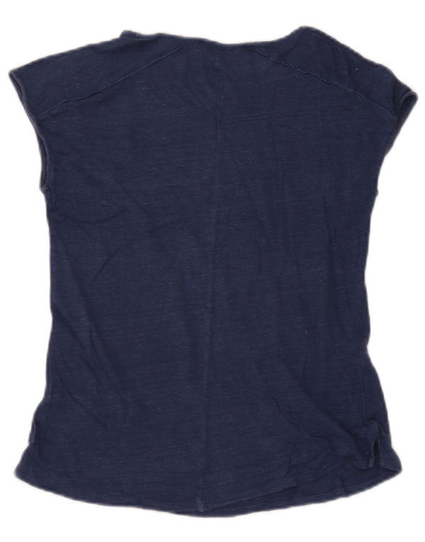 Ženska majica kratkih rukava Massimo Dutti UK 6 XS tamnoplava s flekama