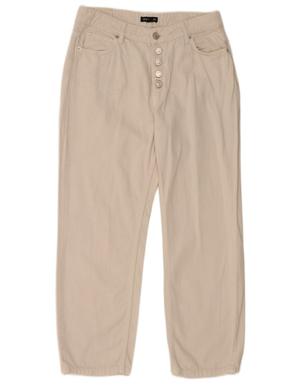WHISTLES Womens Straight Jeans W30 L26 White Cotton