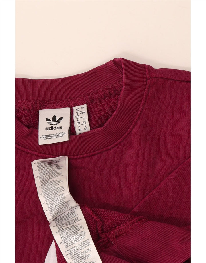 Adidas ženska majica s grafičkim predimenzioniranim džemperom UK 12 srednje bordo