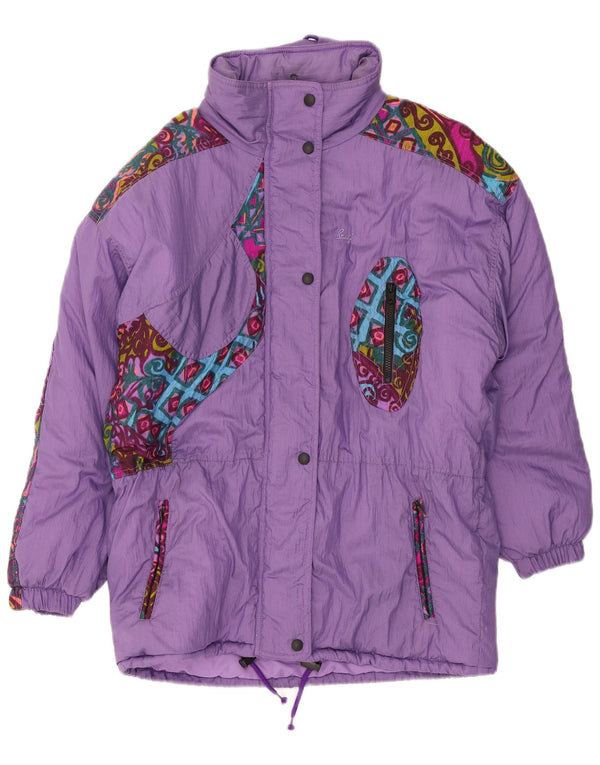 Brugi ženska jakna za skijanje s kapuljačom i podstavljenom trakom IT 46 Large Purple Paisley