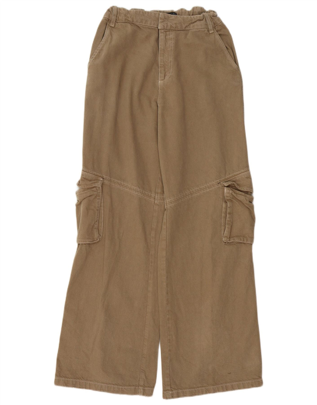 ZARA ženske široke kargo hlače male W26 L31 bež