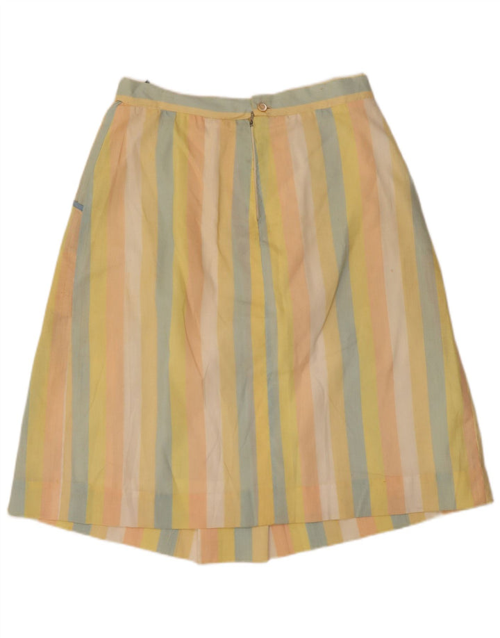Vintage ženska suknja A-kroja W32 velike raznobojne pruge