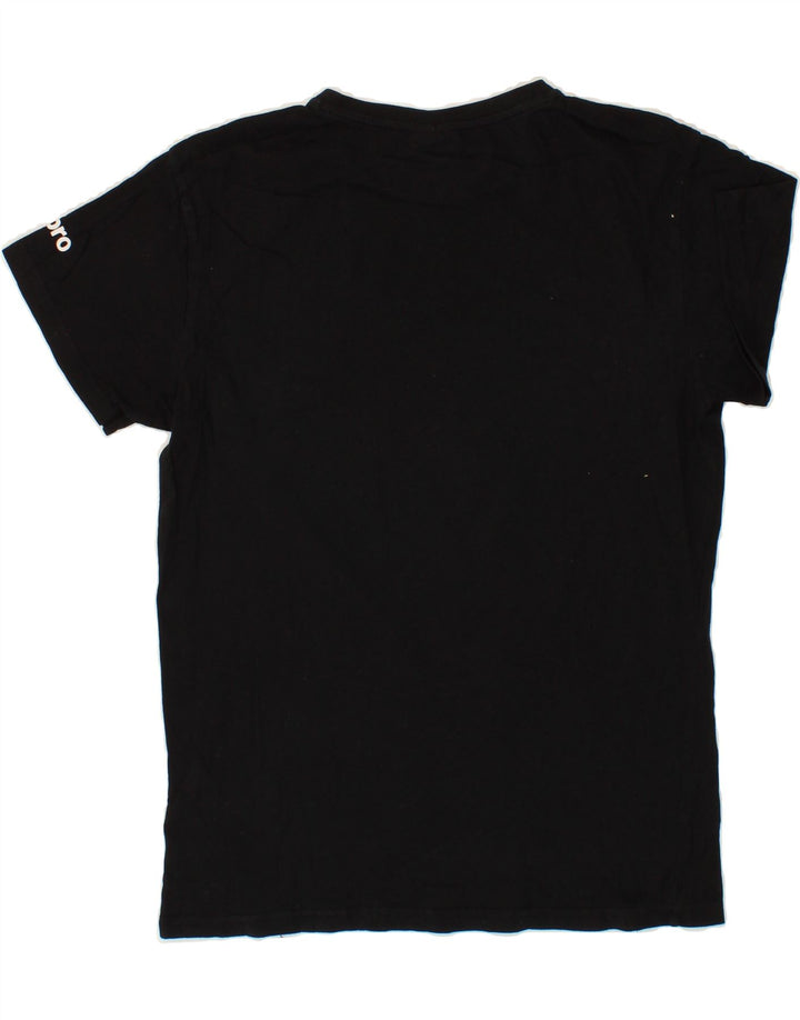 UMBRO Mens Graphic T-Shirt Top Medium Black Cotton Vintage Umbro and Second-Hand Umbro from Messina Hembry 