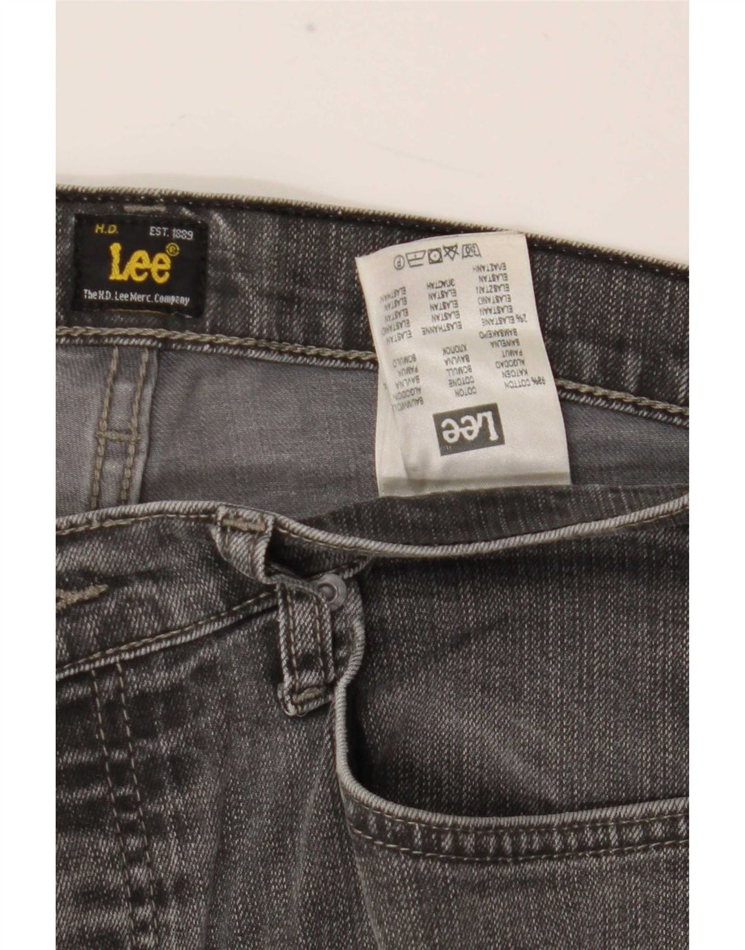 Lee Mens Powell Straight Jeans W34 L30 Sivi pamuk