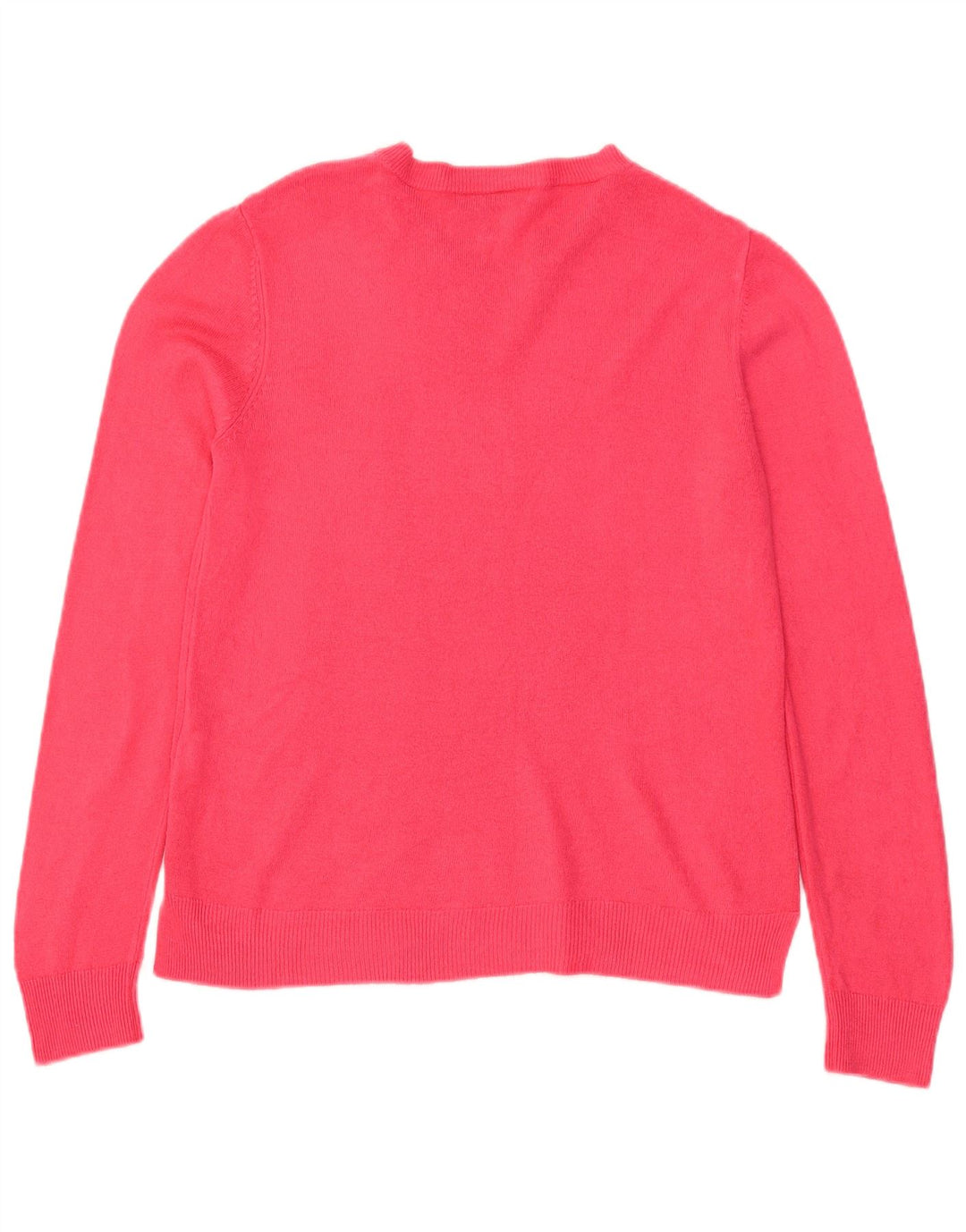 Marks & Spencer Womens Crew Neck Jumper Sweater UK 12 Medium Pink