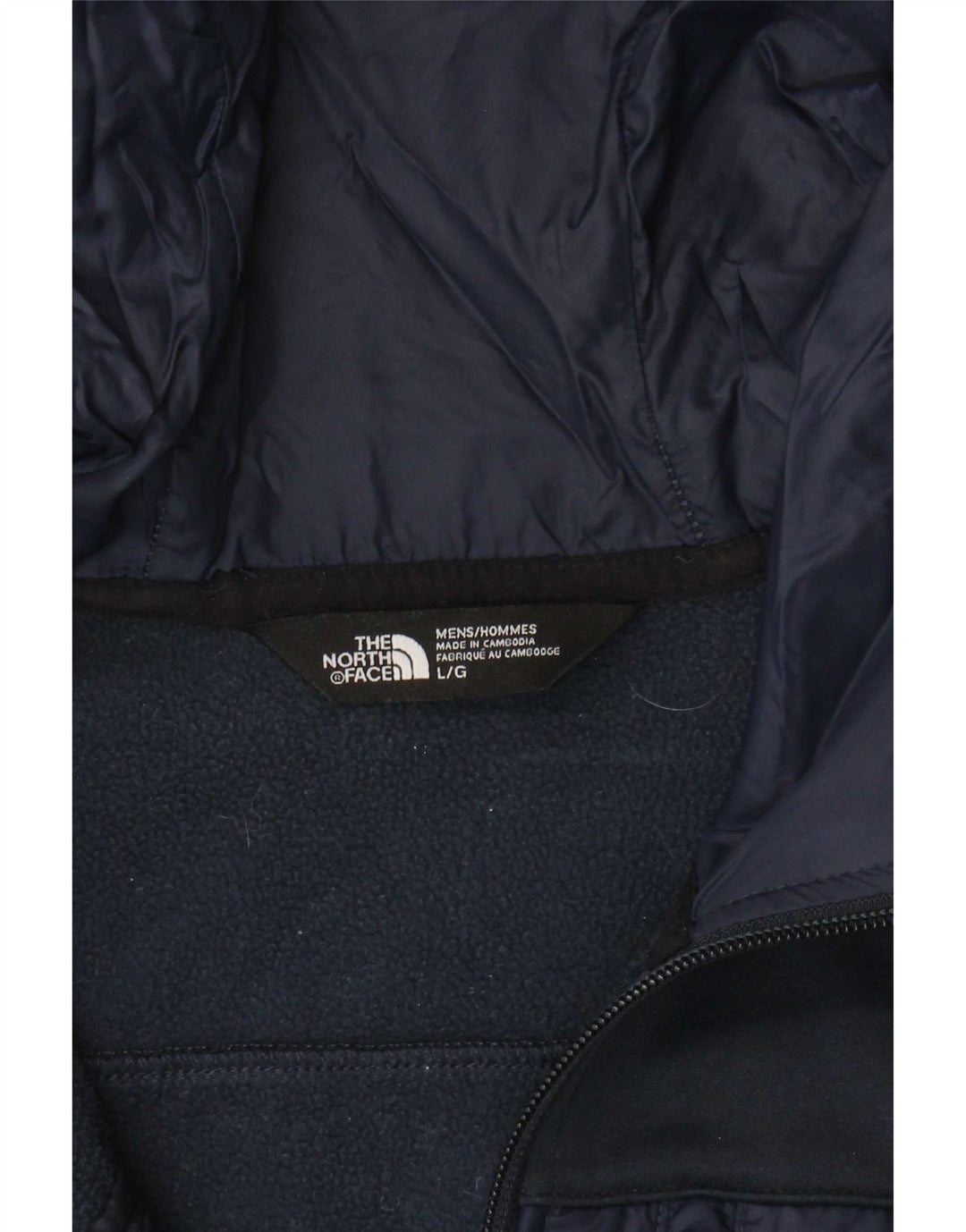 The North Face muški pulover s kapuljačom na patentni zatvarač Veliki tamnoplavi poliester