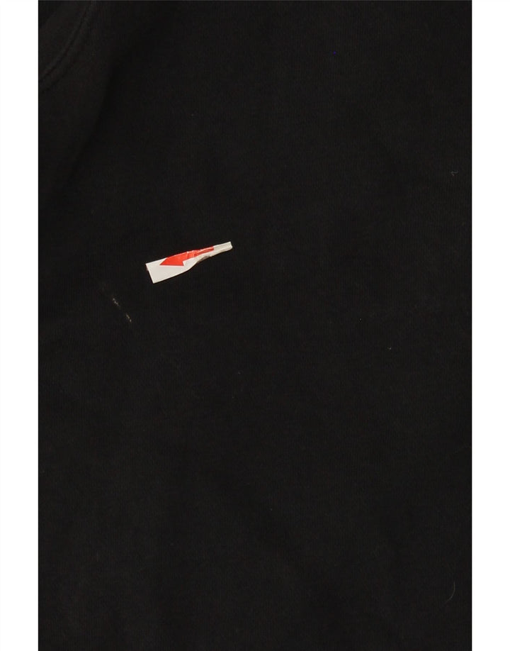 Nike muška majica s izrezom na patentni zatvarač Srednji crni pamuk