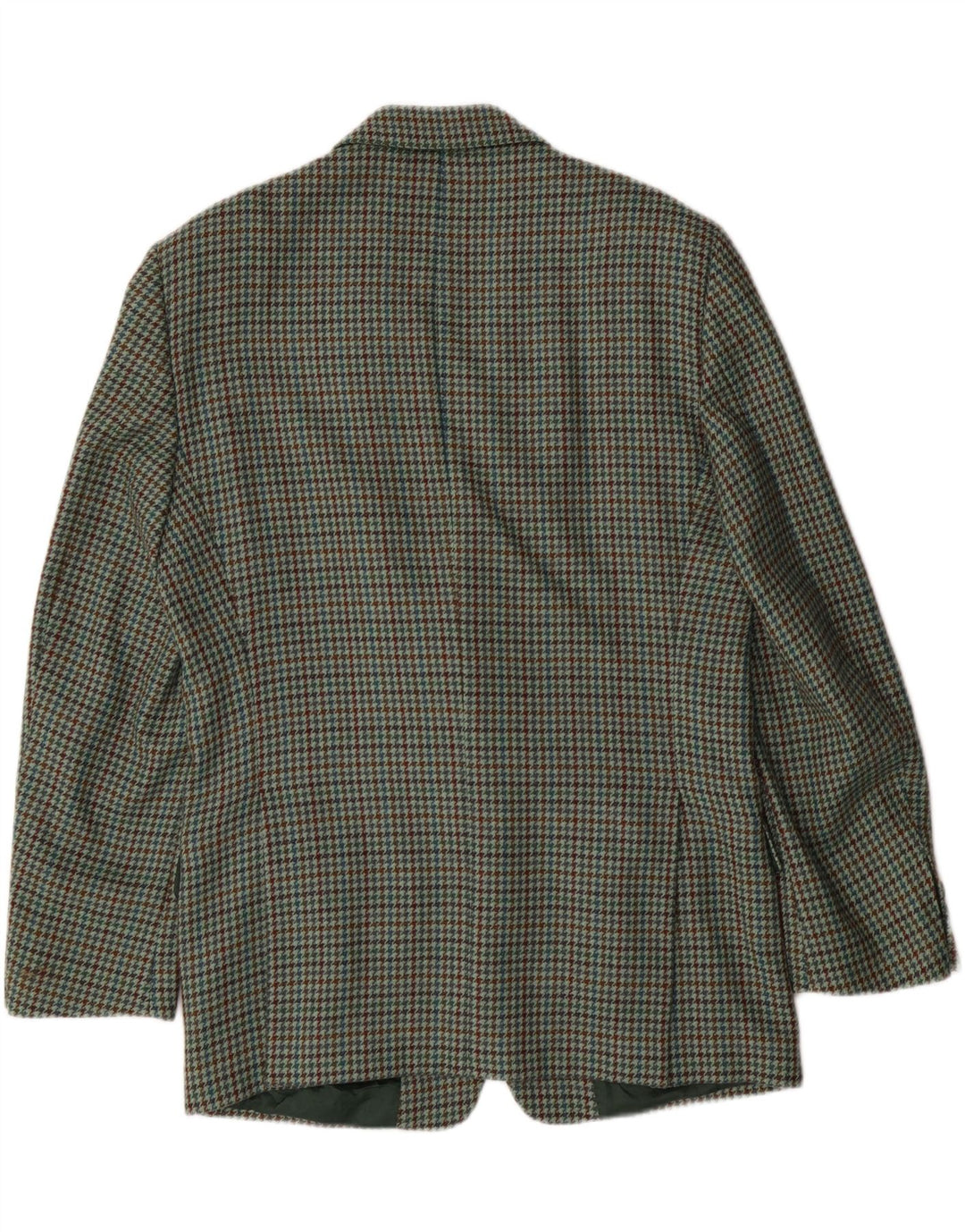 VINTAGE muška jakna sa 2 gumba IT 52 XL Zelena vuna u obliku ptičje zube