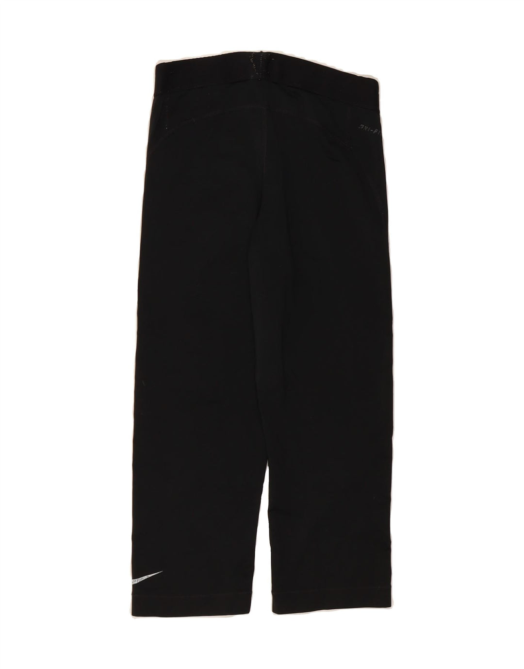 NIKE Womens Dri Fit Graphic Tracksuit Trousers UK 8 Small Black Polyester Vintage Nike and Second-Hand Nike from Messina Hembry 