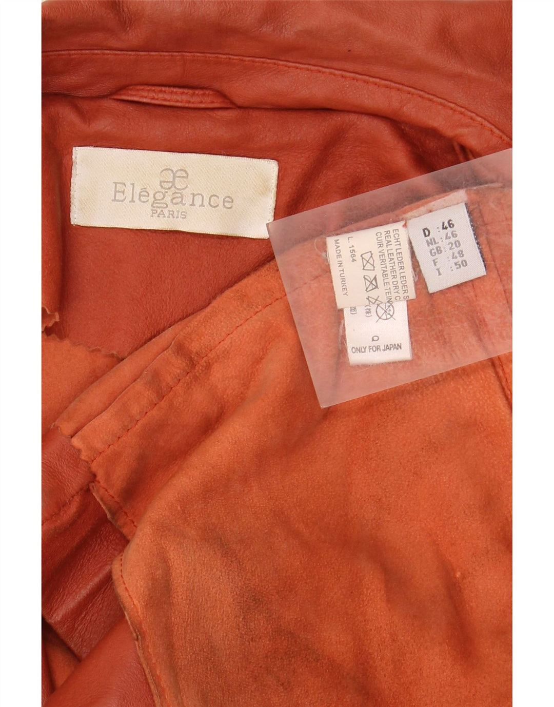 ELEGANCE PARIS Ženska jakna sa 2 gumba UK 20 2XL smeđa koža