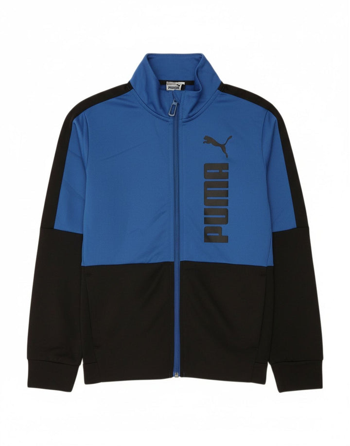 Gornja jakna trenirke Puma Boys Graphic 9-10 Years Blue Colourblock