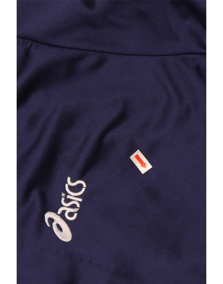 ASICS muška trenirka s grafičkim motivima, gornja jakna XL tamnoplava poliamidna boja