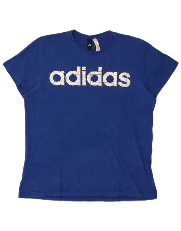 Adidas muška majica s grafičkim motivima XL, plavi pamuk