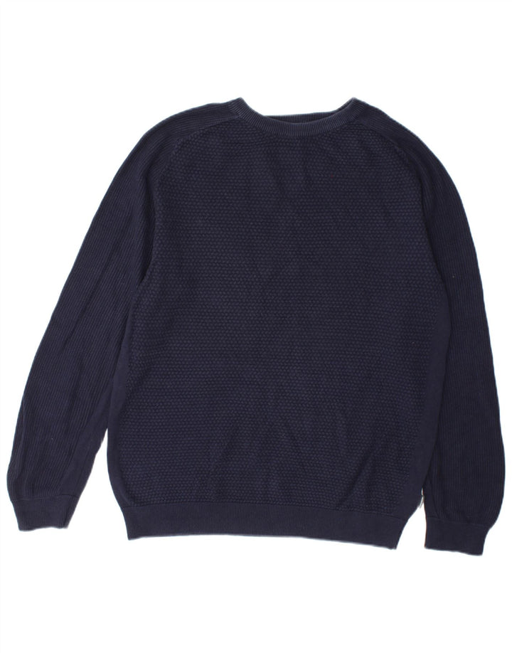 Jack & Jones muški džemper s okruglim izrezom Srednji tamnoplavi pamuk