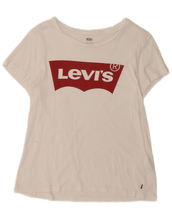 Levi's ženska majica kratkih rukava s grafičkim motivima UK 12 Srednje bijela
