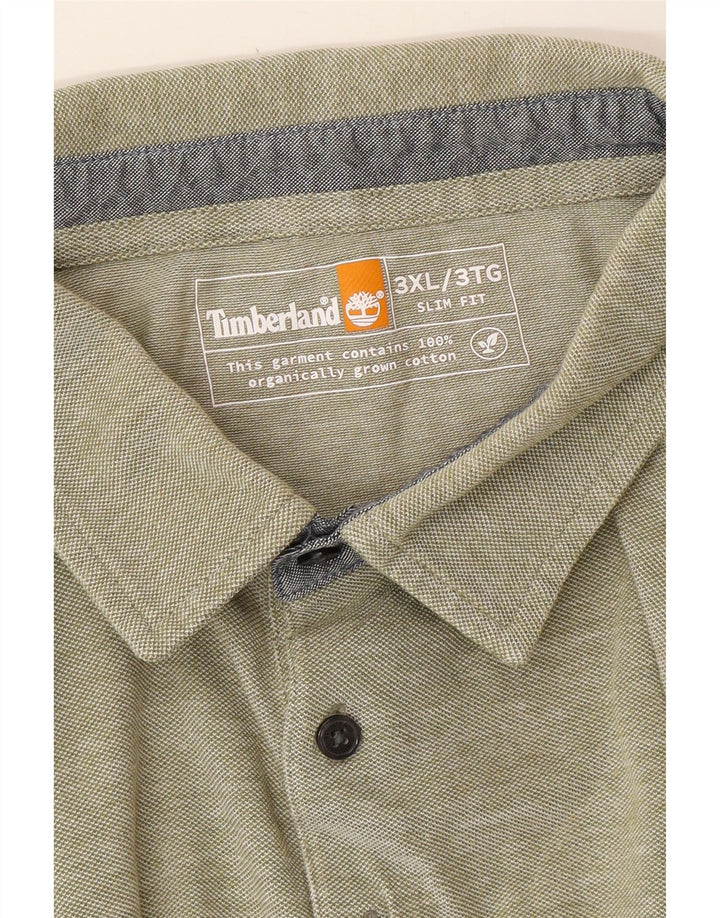 TIMBERLAND Muška uska polo majica 3XL Zeleni pamuk