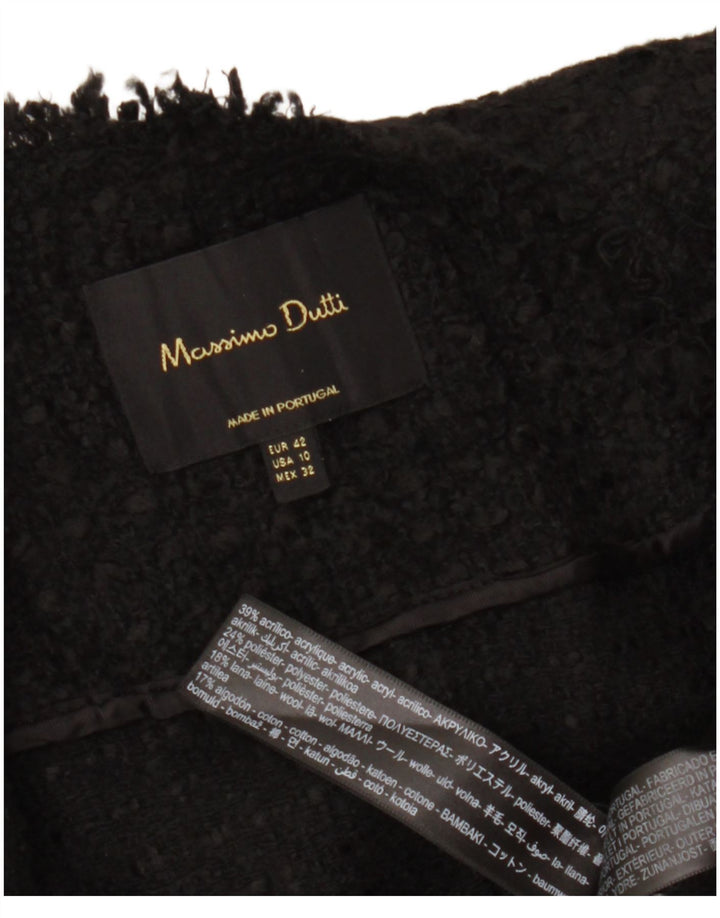 Ženska jakna Massimo Dutti EU 42 velika crna akrilna jakna