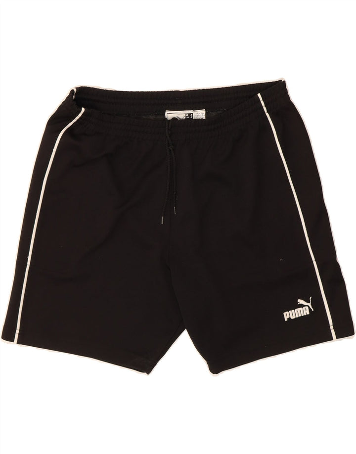 PUMA Mens Sport Shorts Medium  Black Polyester Vintage Puma and Second-Hand Puma from Messina Hembry 