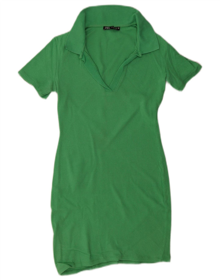 Zara ženska polo haljina UK 8 Mala zelena