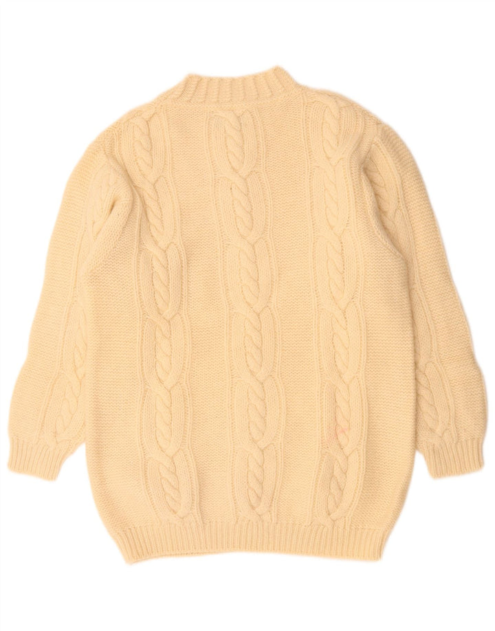 Benetton ženski džemper s kornjačičastim ovratnikom UK 14 Velika prljavo bijela vuna