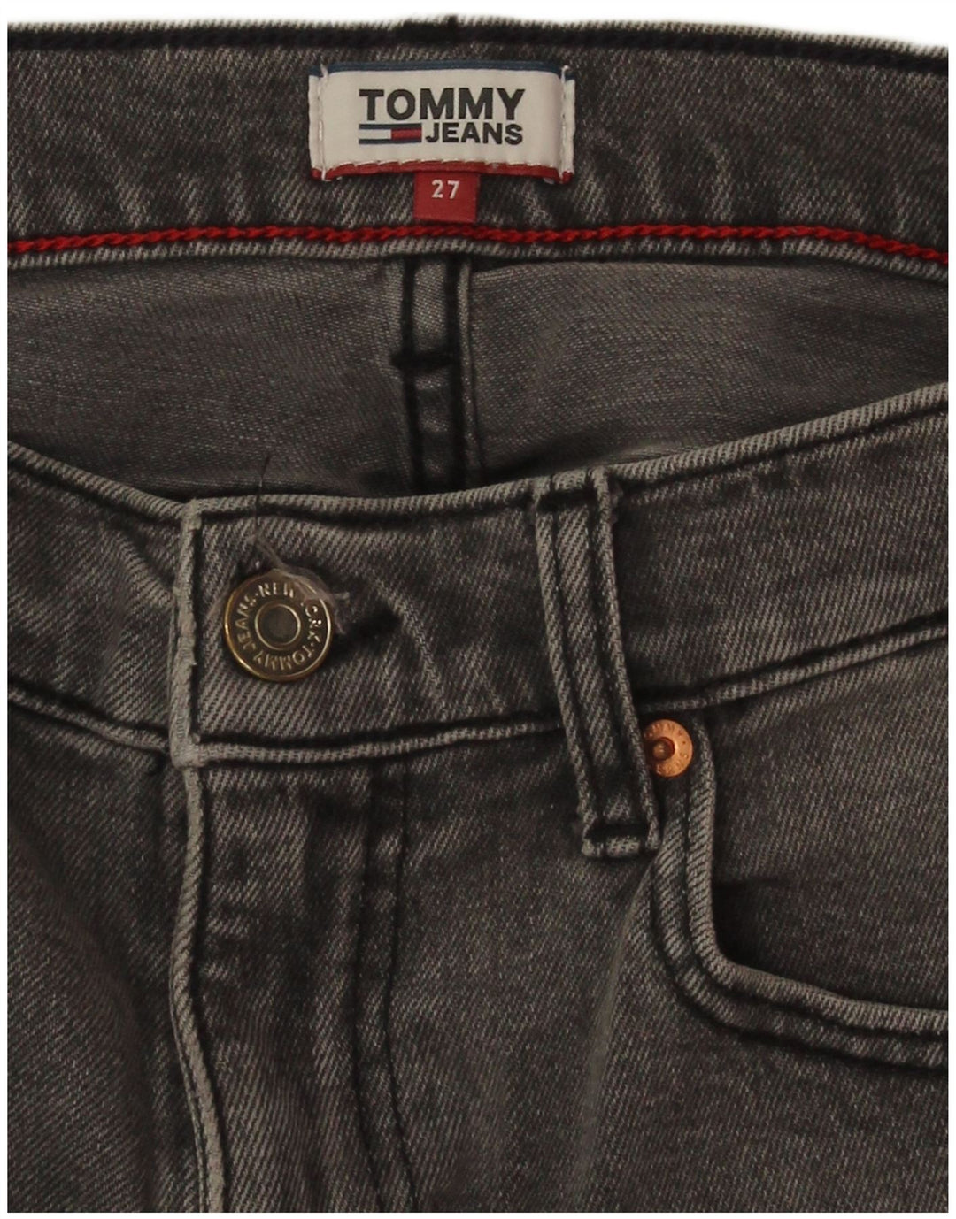 Tommy Hilfiger Ženske traper kratke hlače W27 Male sive pamučne