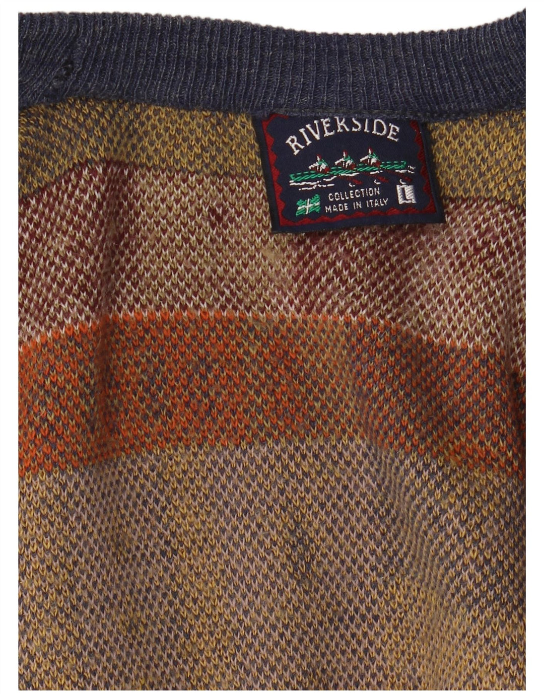 Vintage muški džemper s V-izrezom, veliki raznobojni patchwork