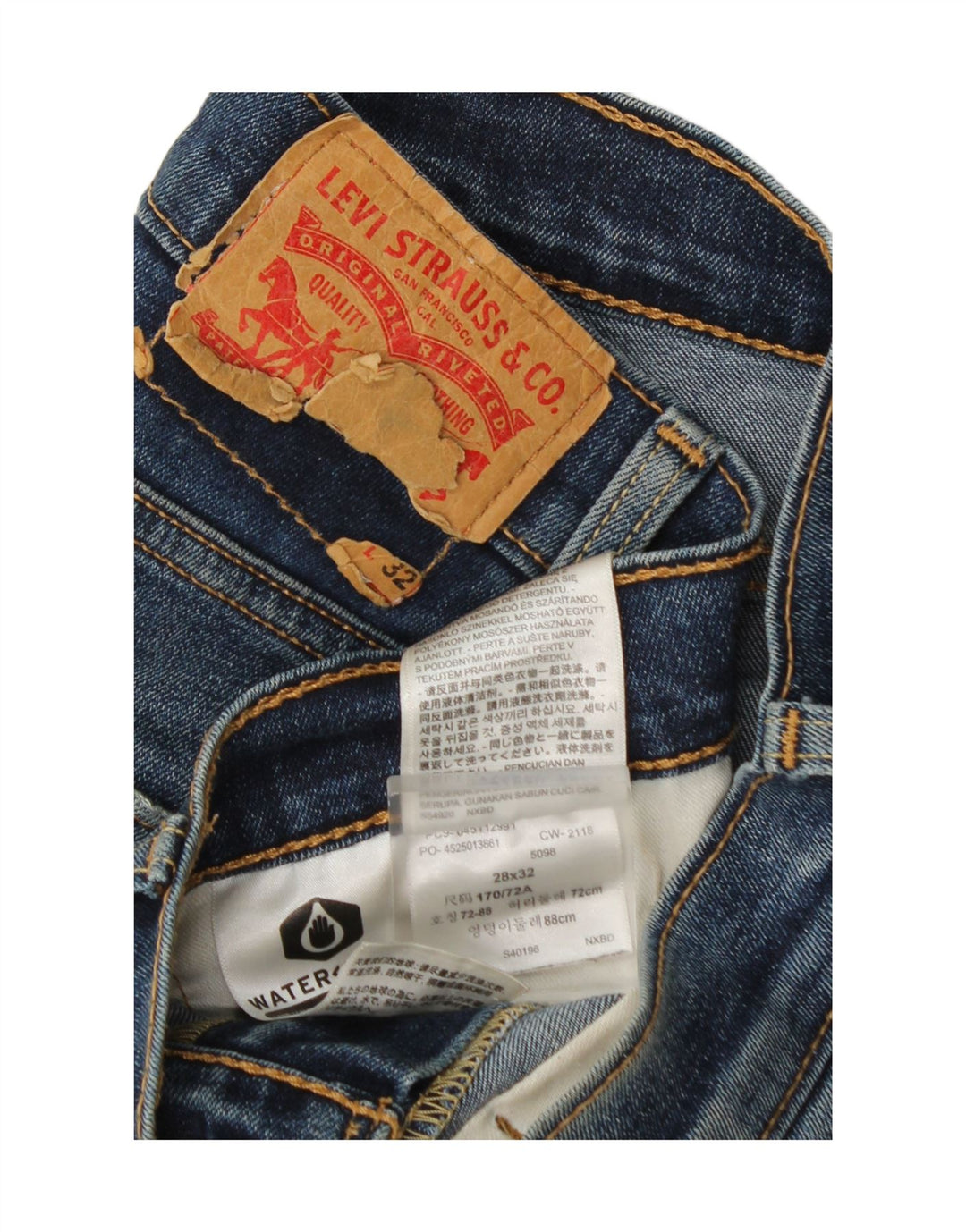 Levi's muške uske traperice W28 L28 plavi pamuk