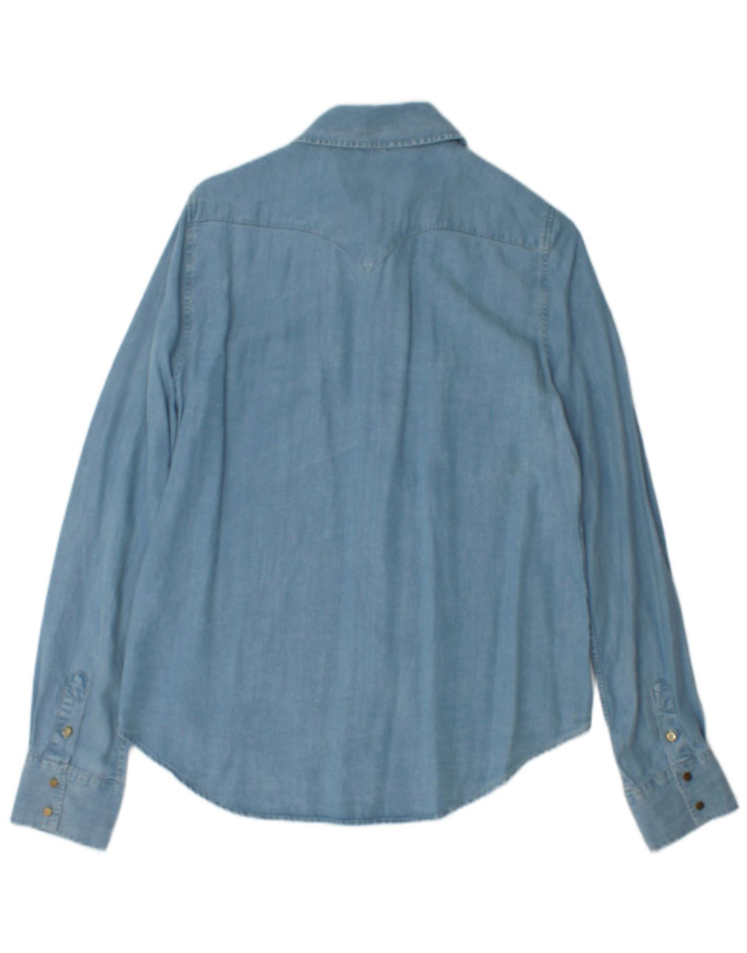 Zara ženska traper košulja UK 16 Large Blue Lyocell