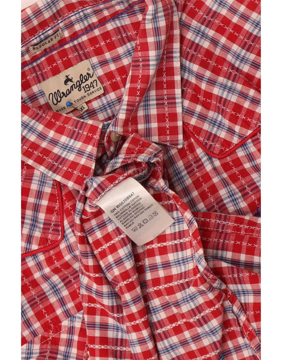 Wrangler muška majica standardnog kroja XL crveni karirani pamuk