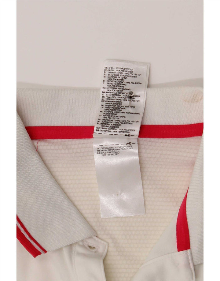 Adidas ženska polo majica UK 14 Srednje bijeli poliester u boji