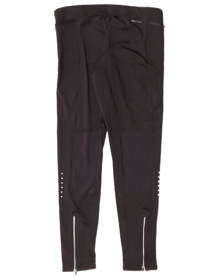 Nike Ženske Dri Fit Leggings UK 12 Srednje crni poliester