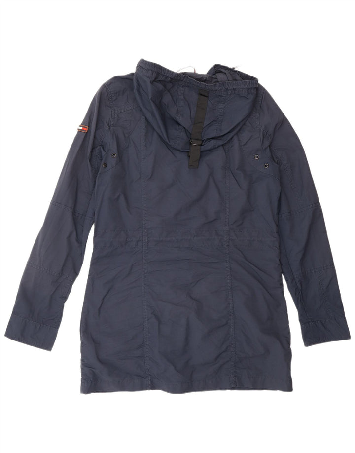 TOMMY HILFIGER Ženska velika parka jakna s kapuljačom UK 10 Mala tamnoplava