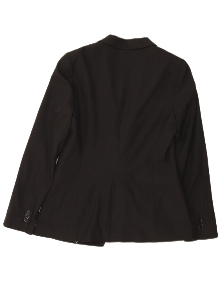 ZARA Womens 1 Button Blazer Jacket EU 40 Medium Black