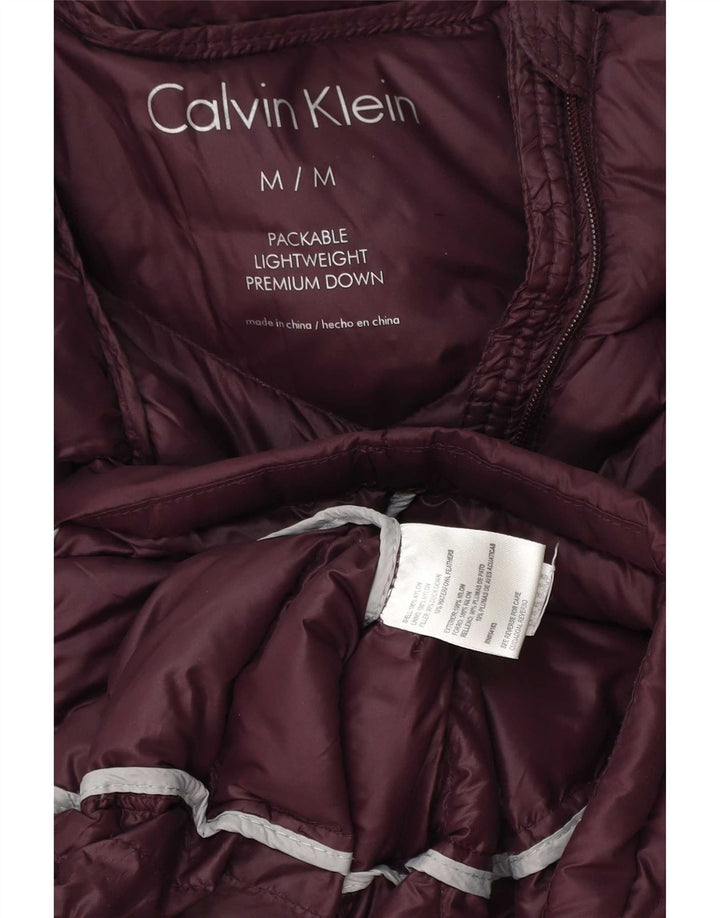 Calvin Klein ženski podstavljeni kaput UK 14 Srednji bordo najlon