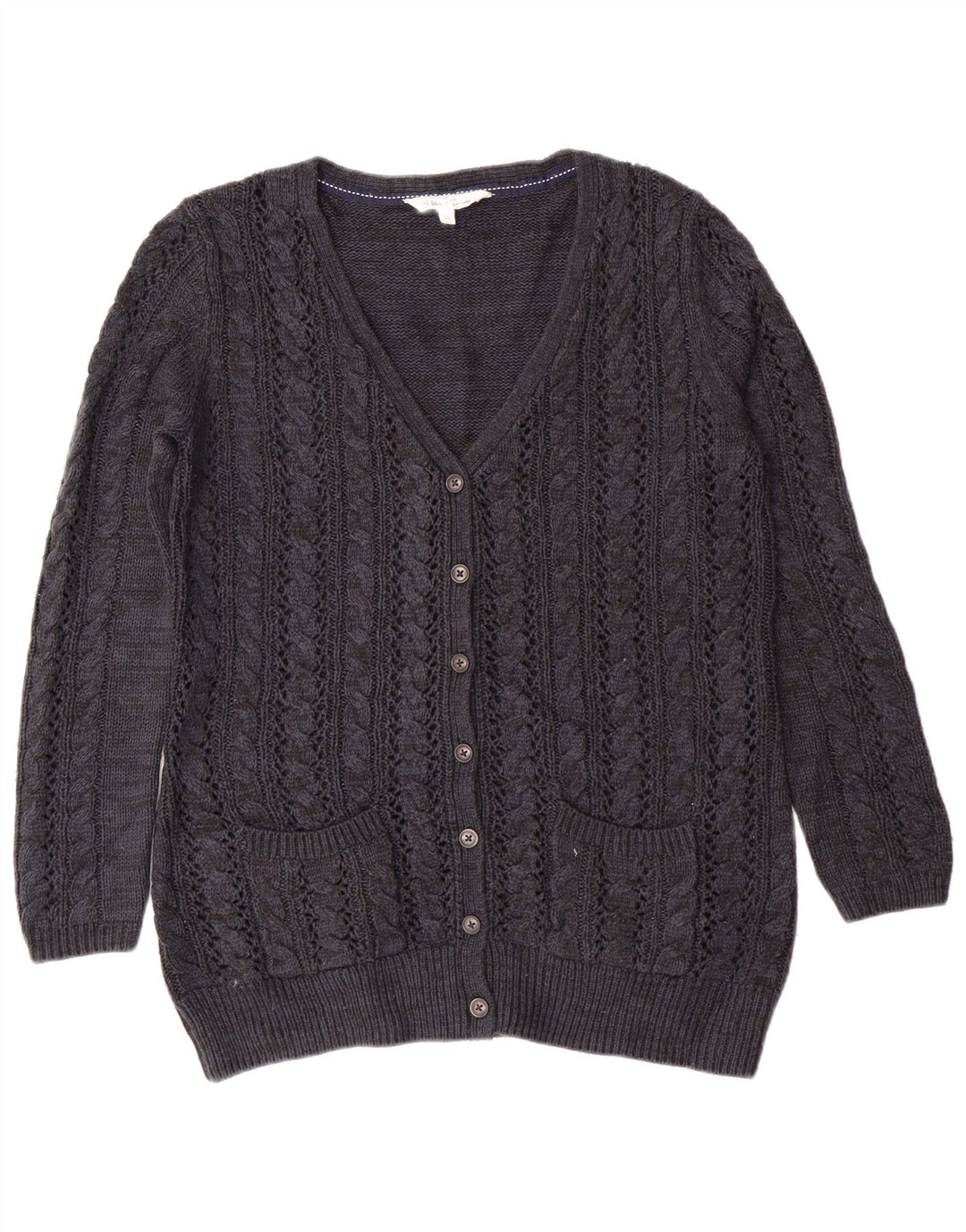 Fat Face ženski kardigan džemper UK 14 Veliki tamnoplavi klasični kašmir