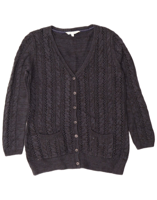 Fat Face ženski kardigan džemper UK 14 Veliki tamnoplavi klasični kašmir